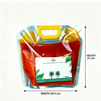 Pochettes souples à bec verseur de grande capacité, qualité alimentaire, anti-fuite, imprimées sur mesure par gravure, recyclables, pour huile de palme et huiles comestibles