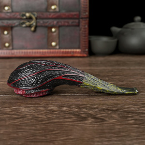 Handmade Briarwood Pipe Red Carved Floral Design Black Spout Tobacco Smoking Accessory Freestyle Shape Personal Gift - Product Image 2