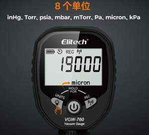 Eelitech 0-19000 माइक्रोन हेवीट डिजिटल वैक्यूम गेज 1/4 एयर कंडीशनिंग एक्सेसरीज़ के लिए VGW-760 - Product Image 6