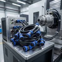 Hochstrom-SP-Serie Wasserdichter Steckverbinder Kabel 12-polig Gewindekupplung Stromkabel für LED-Bildschirme und Sensoren