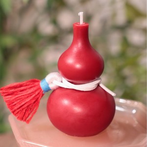 Bougie parfumée en forme de gourde avec pompon, style chinois, pour cadeau du Nouvel An 2026, bougie décorative parfumée en gros, idéale pour mariages et fêtes - Product Image 2