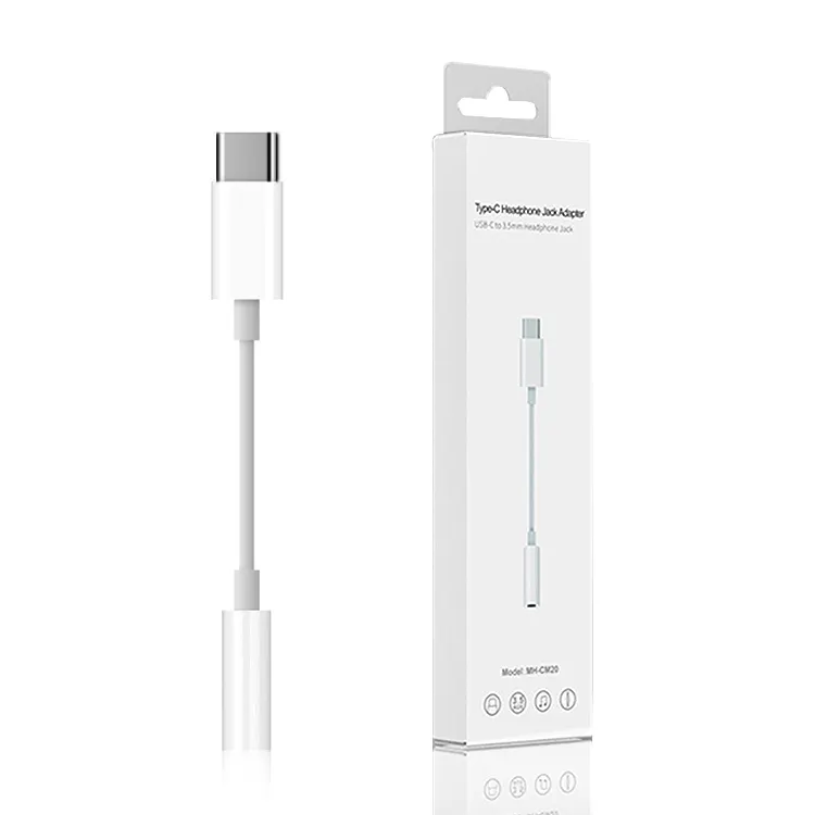 Type C to 3.5 mm Jack Earphones Adapter cable DAC USB C headphones Jack audio cable for Google huawei oneplus