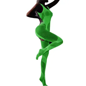 Yeni seksi üstleri dantel iç çamaşırı floresan yeşil yaramaz 2 parça