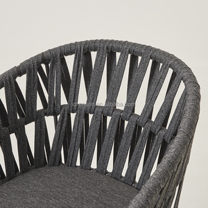 Juego de Muebles de Comedor Comerciales Modernos, Juego de Sillas de Aluminio Tejido para Restaurante, para Uso en Cafeterías Pequeñas - Product Image 3
