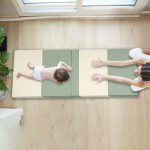 Estera <span class=keywords><strong>para</strong></span> siesta de bebé plegable preescolar gatear respetuoso con el medio ambiente PU tela espuma niño <span class=keywords><strong>dormir</strong></span> siesta esteras - Product Image 3