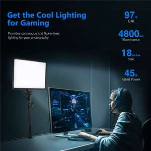 Neewer 90W 데스크 마운트 LED 비디오 라이트 C-클램프 스탠드 키트 무선 리모컨 포함, 게임/유튜브/라이브 스트리밍용 디밍 가능한 바이컬러 - Product Image 2