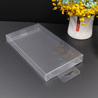Coque de téléphone portable en plastique PET transparente avec crochet de boîte d'emballage en PVC pliant inclus