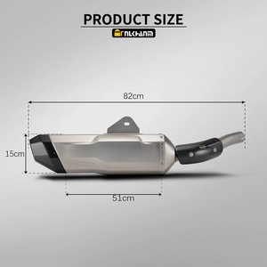 Nouveau système d'échappement AK pour <span class=keywords><strong>YAMAHA</strong></span> <span class=keywords><strong>T700</strong></span> Tenere700, avec couvercle en carbone modifié et embout de tuyau d'échappement, remplacement direct de l'échappement d'origine - Product Image 3