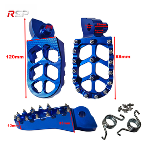 Reposapiés de Aluminio CNC para Motocicleta Todoterreno, <span class=keywords><strong>con</strong></span> Pernos de Acero, Plataforma Ancha Anodizada, Juego de Reposapiés para Motocross Enduro - Product Image 2