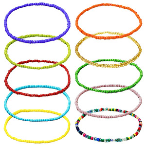 <span class=keywords><strong>Tobilleras</strong></span> Boho Elásticas con Cuentas Miyuki para Mujer, Hechas a Mano, Coloridas, con Cuentas de Arroz, Ajustables, para Playa, Verano, Accesorios de Joyería - Product Image 1
