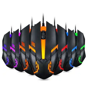 2024 Hot Selling Cheap Gaming LED Mouse Adjustable Breathing Light USB Wired Gaming Mouse for Gamer