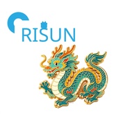 En gros Broche 3D Dragon Doré en Métal Personnalisée, Motif Dragon Volant de Dessin Animé Anime, Thème Fantastique Sombre et Maléfique, Épinglette en Émail