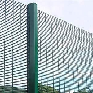 Clôture en treillis métallique haute densité revêtue de PVC vert, panneaux de clôture sans creuser, ensembles de poteaux, clôture en treillis métallique anti-escalade 358 - Product Image 3