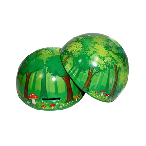 Scatola di Latta Personalizzata a Forma di Sfera, Contenitore Vuoto in Metallo da 150mm, Salvadanaio, Scatola per Cioccolatini - Product Image 5