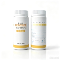 Tiras Reactivas para Prueba de Peróxido de Hidrógeno (H2O2) en Agua (0-25Mg/L), para Pruebas de Agua de Piscinas