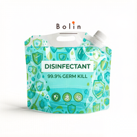 Pochettes souples transparentes personnalisables avec bec verseur pour liquides, recyclables, 4L 5L, pour boissons, traiteur, eau, sauces, condiments, lait, coca