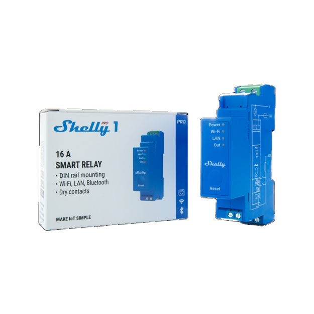 Shelly Pro 1 Smart Home 1-Channel 16A Dry Contact WiFi Module Professional Lighting Appliance Automation Smart Life Commercial
