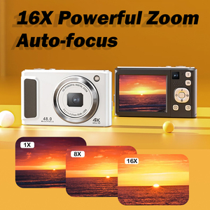 กล้องเด็ก 2025 รุ่นใหม่ สไตล์เรโทร ขนาดกะทัดรัด 48MP รองรับการ์ด TF 256G สำหรับ Vlog หน้าจอ 2.8 นิ้ว 4K กล้องคู่หน้า/หลัง ราคาประหยัด กล้องดิจิตอล - Product Image 2