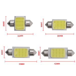 YOBIS Festoon – ampoule LED de Type Cob <span class=keywords><strong>12</strong></span> puces de couleur blanche pour toit de voiture, lampe d'intérieur Auto 12V - Product Image 3