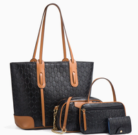 Ensemble de 4 sacs de luxe pour femme : sac à main de créateur personnalisé, sac fourre-tout de luxe, sac bandoulière grande capacité et sac à main à l'épaule