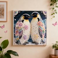Kit de Peinture Diamantée en Cristal Fait Main, Motif Animalier, avec Plateau et Stylo, Design Moderne, Tissu 5D DIY pour Décoration de Chambre d'Enfant