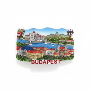 Imán para refrigerador de Bruselas, hecho a mano, de resina con logotipo personalizado, imanes de recuerdo de una sola casa de - Product Image 3