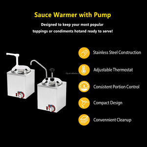 New Silver Stainless Steel Nacho Cheese <b>Dispenser</b> Electric Warmer <b>Pump</b> - Product Image 4