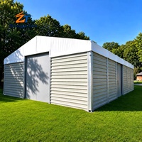 Tente d'entrepôt extérieure en alliage d'aluminium industriel, imperméable, ignifuge, en tissu PVC, à travée libre, abri de stockage temporaire, certifiée CE