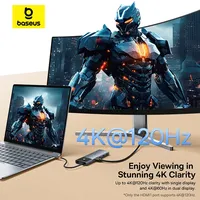   Hub USB 4K 60Hz, adaptateur double HDMI, séparateur 10 en 1, RJ45, USB 3.1 PD 100W, Hub Type C pour MacBook Pro Air