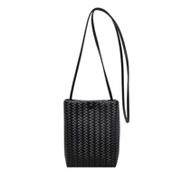 Sac bandoulière mini en cuir tissé avec logo personnalisé pour femme, sac à main portable pour téléphone portable, multicolore, décontracté, pour usage quotidien