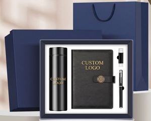 Set de Regalo Corporativo Personalizado con Logotipo, 4 en 1, Kit de Integración para Empleados, Libreta, Bolígrafo, Termo de Acero Inoxidable, Set de Regalo de Cuero PU - Product Image 1