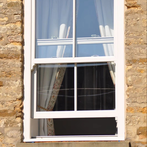 Prima Chất lượng cao giá tốt uPVC Hợp kim nhôm Vinyl Tempered Glass duy nhất treo cửa sổ với nfrc Châu Âu hệ thống Windows - Product Image 1