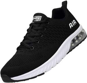 <span class=keywords><strong>Mishansha</strong></span> negro a prueba de golpes a prueba de encaje-Unisex ocio cojín de aire Zapatillas Zapatos Deportivos - Product Image 1