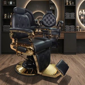 Muebles Modernos para Salón de Belleza, Equipo de Peluquería Negro, Silla de Barbería para Hombres - Product Image 1