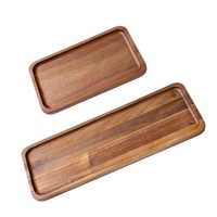 Plateau de service rétro en bois écologique pour le thé, les fruits, les légumes, le pain, les desserts, les gâteaux, vaisselle pour la maison