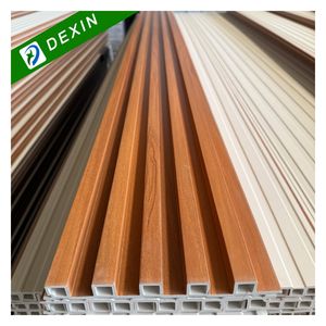 Haute qualité écologique ignifuge décoratif étanche intérieur 3D WPC panneau de revêtement mural cannelé avec 5 ans de garantie - Product Image 1