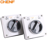 Interrupteur d'isolement étanche industriel standard australien IP65 56SW310 1P 10A Interrupteur électrique rotatif Gris cuivre CHENF