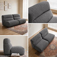 Maßgefertigtes Modulares Sofa Rahmenloses Cloud-Sofa Vakuumkomprimiertes Chenille-Stoff-Ecksofa Großhandel für Zuhause und Büro