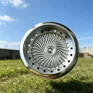 Aluminum Shisha Charcoal Holder Round Hookah Coal <b>Tray</b> <b>Mirror</b> Finish Luxury Smoking Accessory for Bar Travel - Product Image 5
