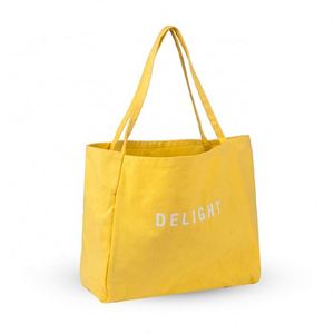 Sac fourre-tout en toile jaune grande capacité réutilisable pour les courses et les voyages – Vente en gros - Product Image 1