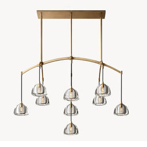 54" Retro Industrial Crystal Glass Chandelier Modern Decor Kitchen Island Wedding Table Luxury Italian New Design Big Chandelier - Product Image 2