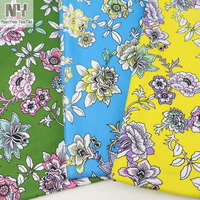 Tissu jacquard floral jaune en polyester et élasthanne imprimé par sublimation Nanyee Textile