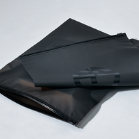 Emballage en plastique refermable zip-lock noir mat transparent personnalisé de haute qualité sacs à fermeture éclair pour vêtements