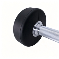 Ensemble d'haltères à tête ronde revêtues de PU avec coque inodore et logo laser personnalisé pour la fourniture en gros d'équipements de gym