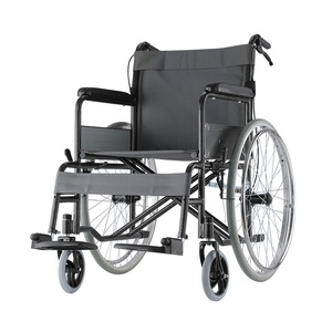 Fauteuil roulant médical léger et pliable Le Chi Medical Care, avec structure en acier, pour personnes âgées et handicapées, avec siège commode. - Product Image 2