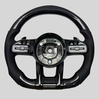 Volant en fibre de carbone LED AMG pour les séries Mercedes-Benz A, C, E, S, GT, CLS, CLA, GLE, GLS W205 W213 W166.