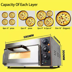 Four à pizza commercial à double pont Four à pizza électrique à 2 étages pour pizza - Product Image 5