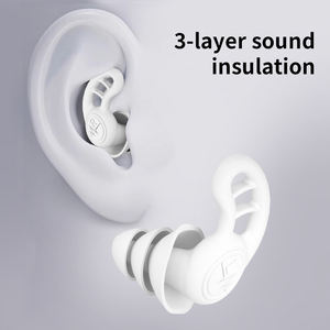 سدادات أذن سيليكون عازلة للصوت قابلة لإعادة الاستخدام وصديقة للبيئة للبالغين والأطفال-دراسة النوم وركوب الدراجة النارية - Product Image 3