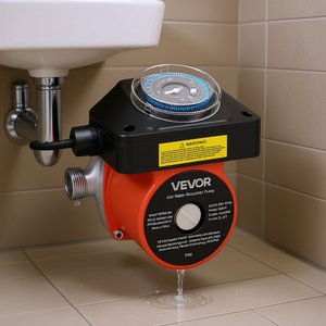 Pompe de recirculation d'eau chaude Vevor 10 GPM avec minuterie, chauffe-eau électrique instantané sous évier, étanche IPX8 - Product Image 2