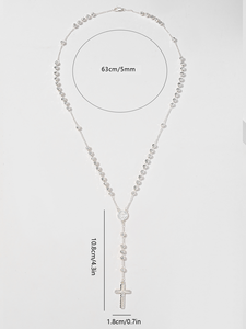 Joyería Religiosa Collar <span class=keywords><strong>con</strong></span> Colgante de Zircón de Guadalupe Virgen María <span class=keywords><strong>San</strong></span> <span class=keywords><strong>Benito</strong></span> Rosario <span class=keywords><strong>Cruz</strong></span> Bañado en Oro de 14k - Product Image 5